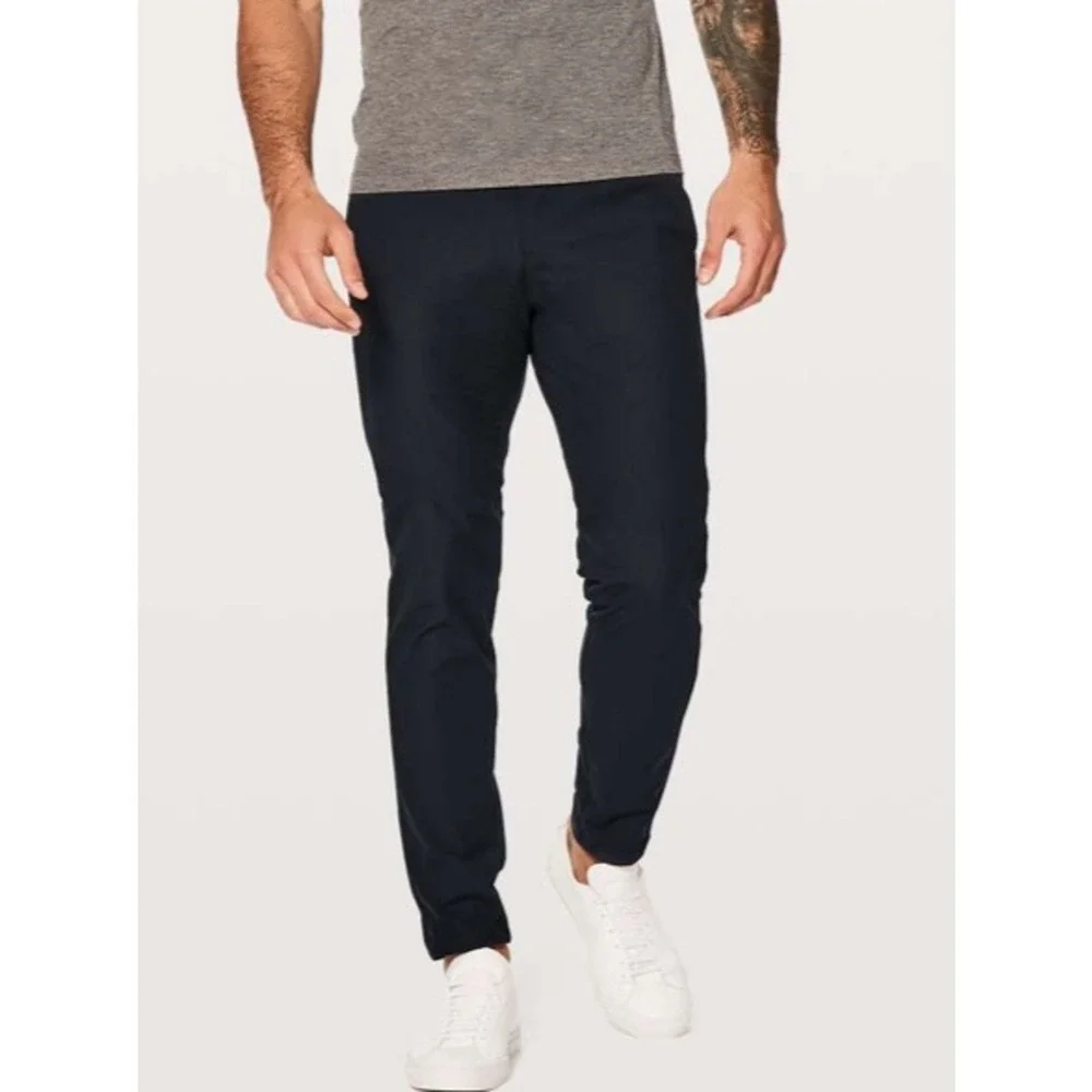 Lululemon Commission Pant Slim Warpstreme Navy Mens 34 x 30.5 M5439S